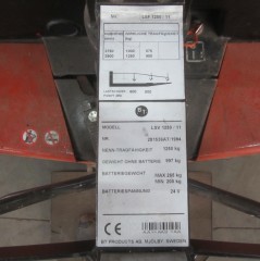 Stapelaar BT elektrisch. Model LSV 1250. 3