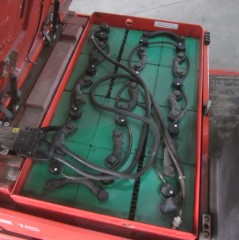 Linde E15, heftruck elektrisch, triplomast, side shift. 9