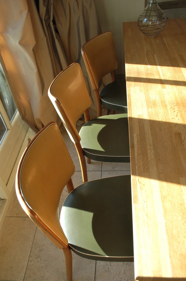 4 Eetkamerstoelen - vintage jaren '50/60