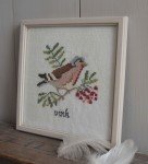 Borduurwerkje met vink